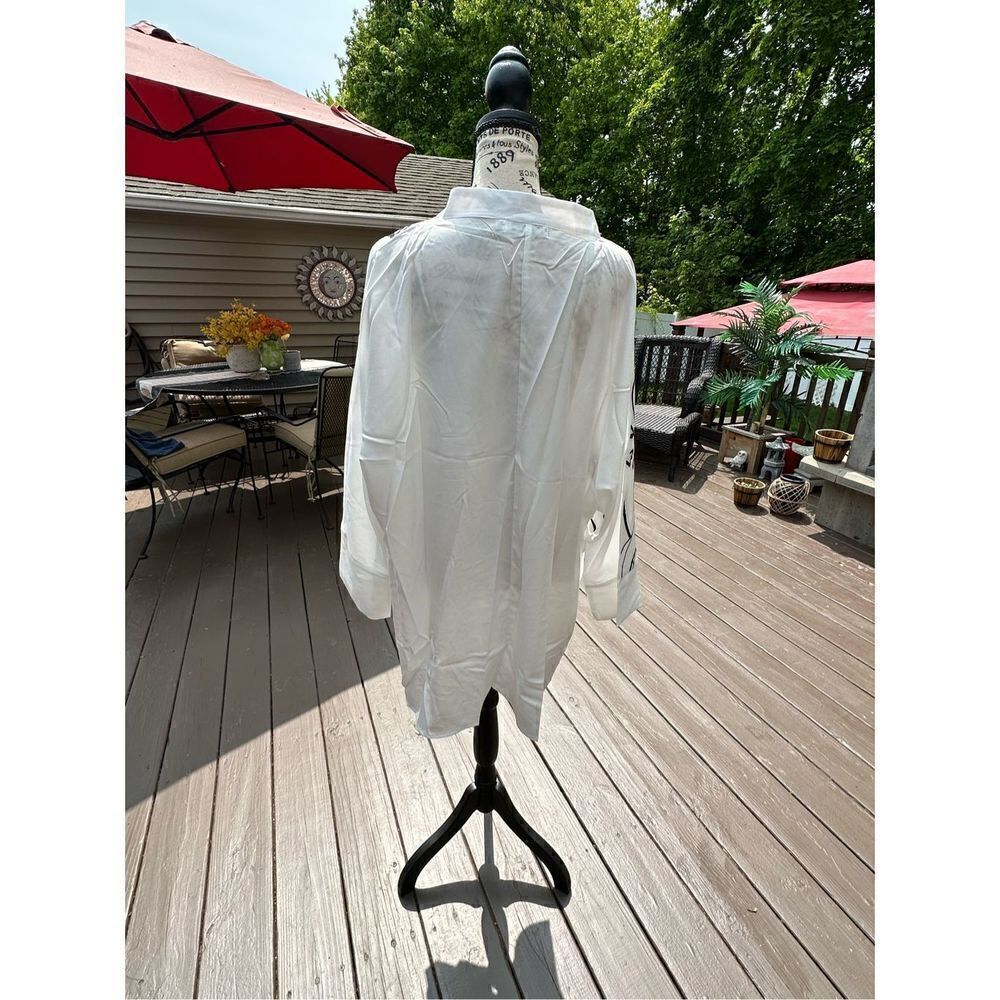 Beautiful abstract, oversize tunic, blouse, half sleeve. New w tags xl - Picture 3 of 13